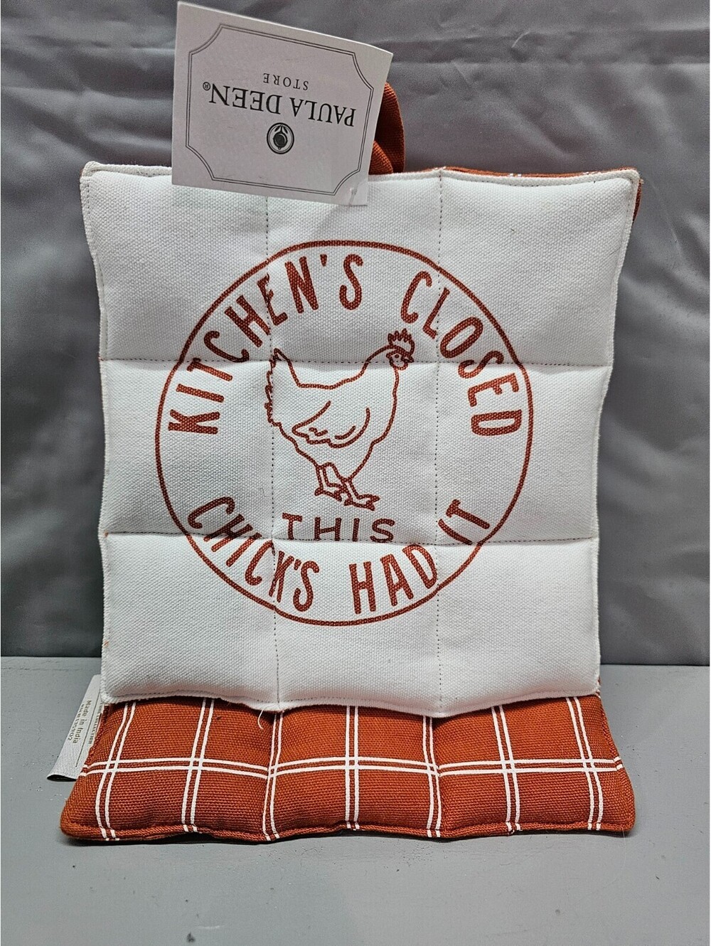 Paula Deen Pot Holder Set Kitchen’s Closed Chicken Farmhouse NWT Cotton